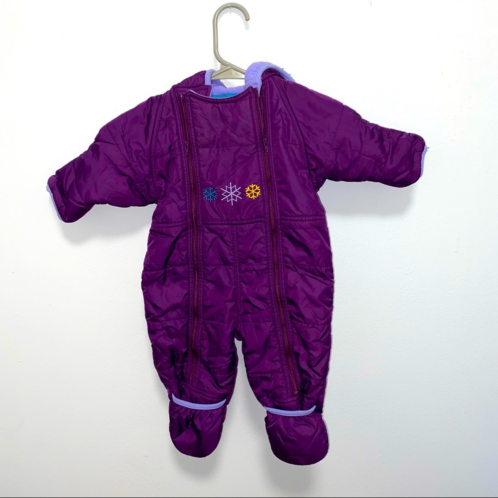 Vintage LL Bean Kids Purple Snowsuit One Piece Size 12M Excellent Condition